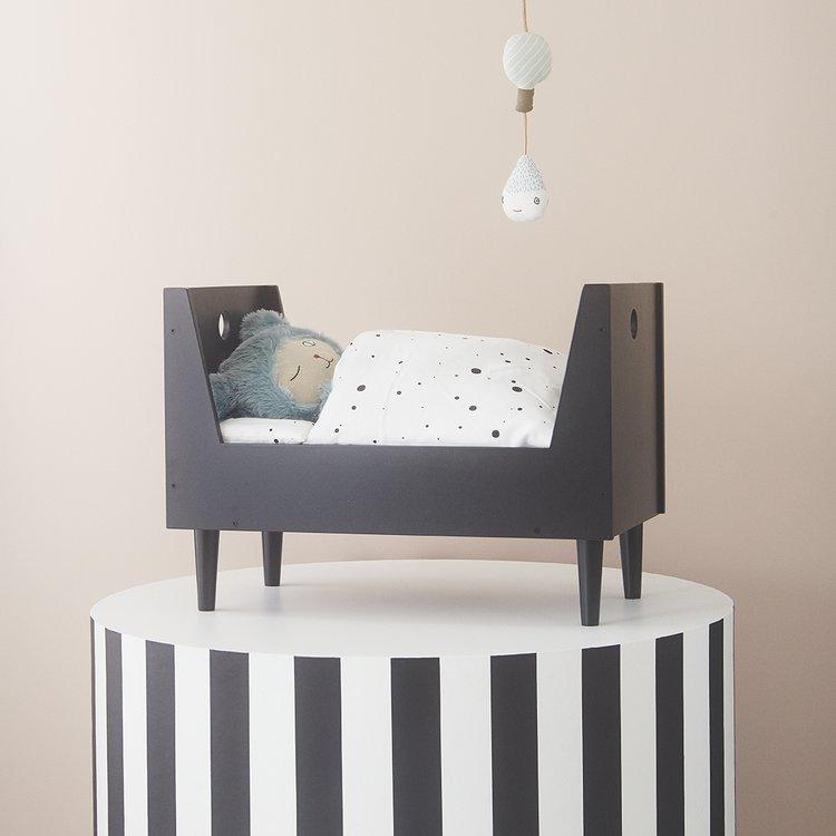 Retro Doll Bed - Dark Grey