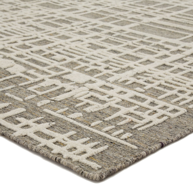 Arlo Handmade Trellis Gray & Cream Area Rug