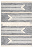 Hanai Indoor/ Outdoor Tribal Gray & Cream Area Rug