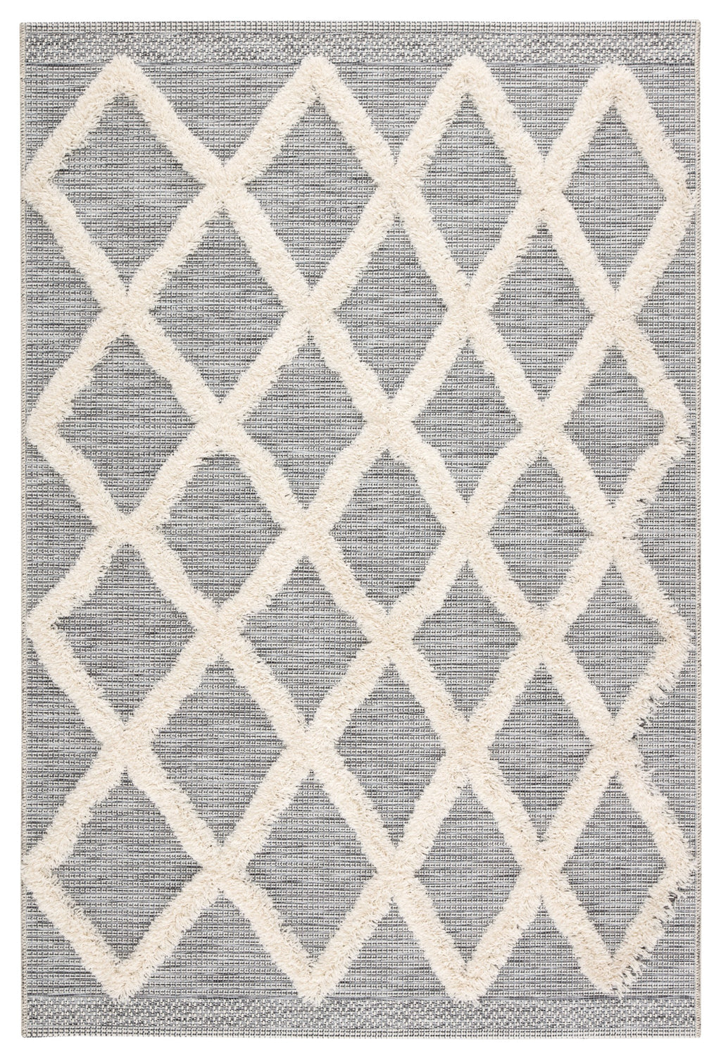 Bandalier Indoor/ Outdoor Trellis Gray & Cream Area Rug