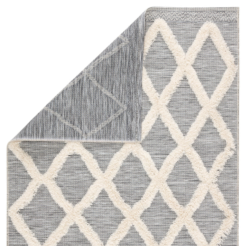 Bandalier Indoor/ Outdoor Trellis Gray & Cream Area Rug