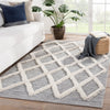 Bandalier Indoor/ Outdoor Trellis Gray & Cream Area Rug