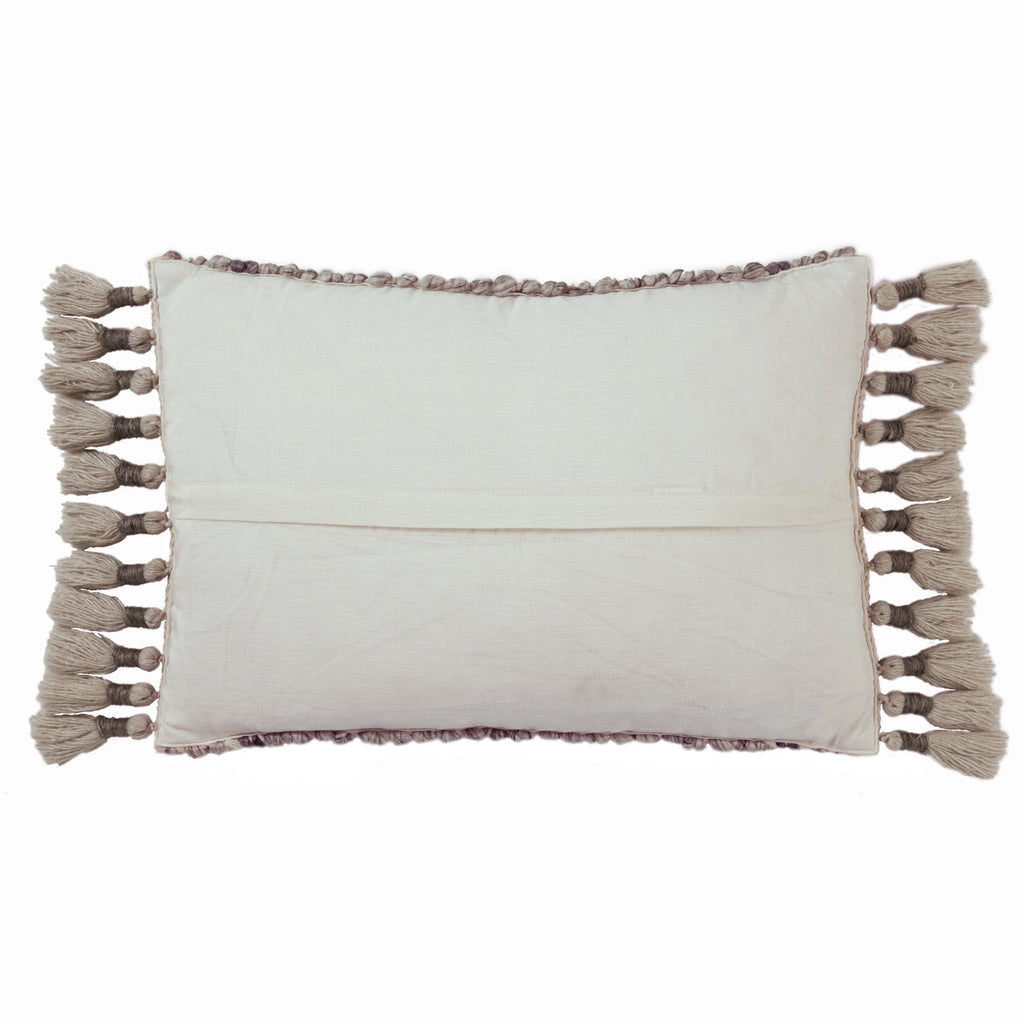 Perlah Celie Reversible Down Light Gray & Ivory Pillow 2