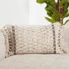 Perlah Celie Reversible Down Light Gray & Ivory Pillow 4