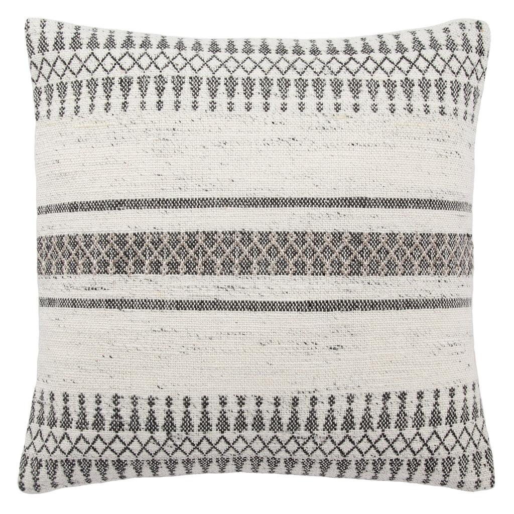 Prescott Gray & Ivory Geometric Throw Pillow