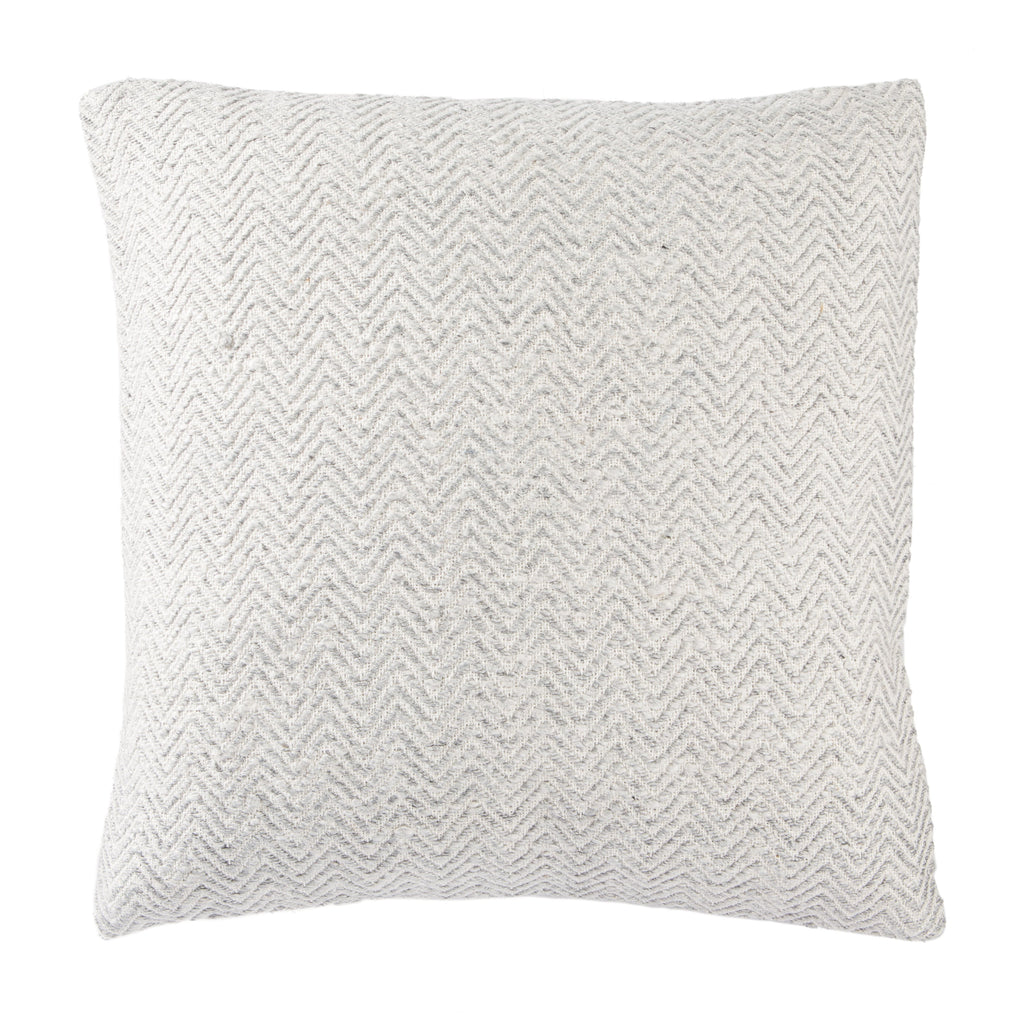 Marana White & Gray Chevron Throw Pillow