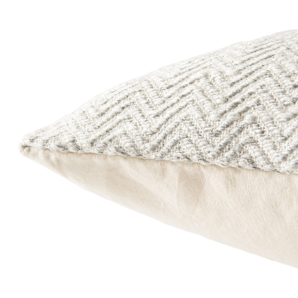 Marana White & Gray Chevron Throw Pillow