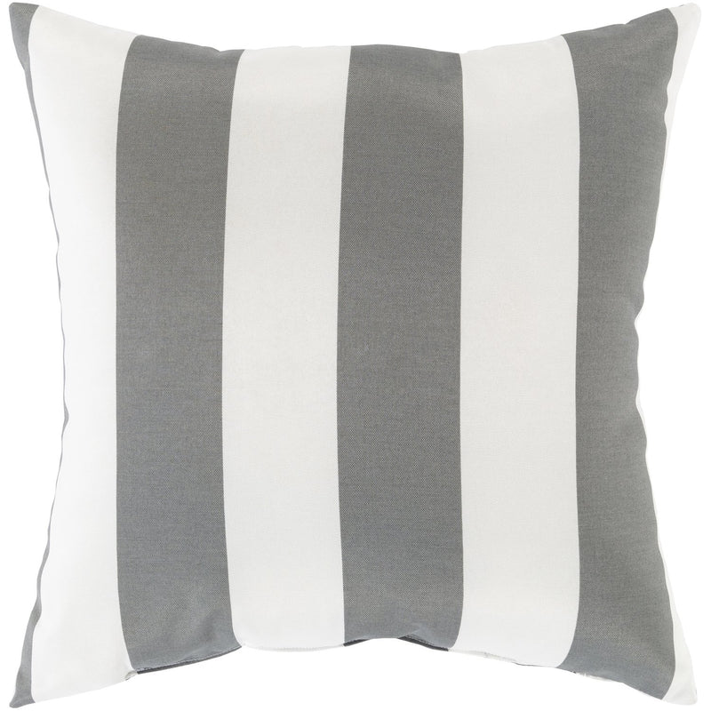 Poolhouse Woven Pillow in Grey & White