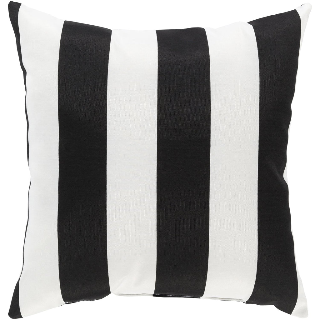 Poolhouse Woven Pillow in Black & White