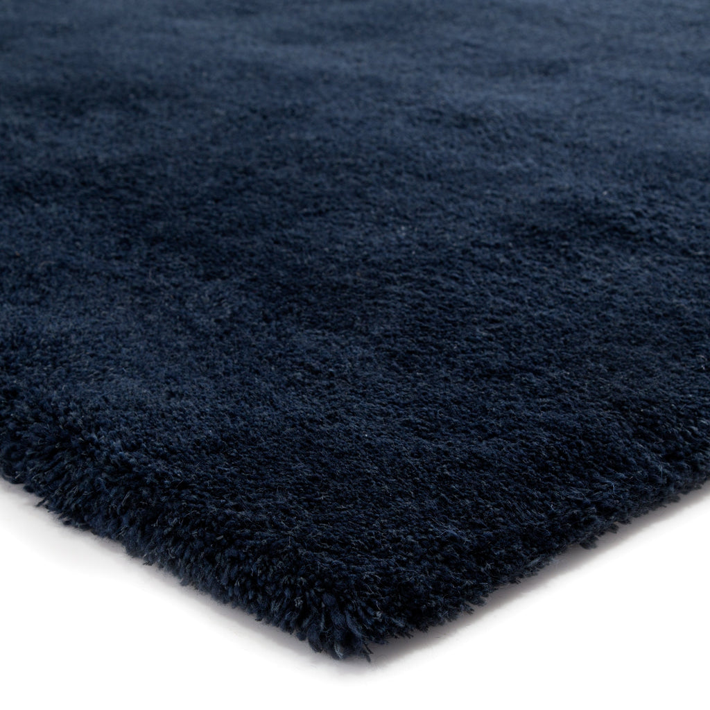 Serra Hand-Knotted Solid Blue Area Rug