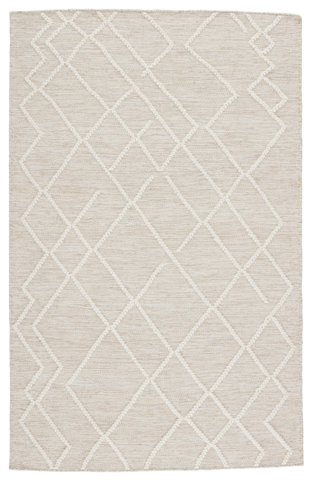 Moab Natural Geometric Light Grey & Ivory Rug by Jaipur Living