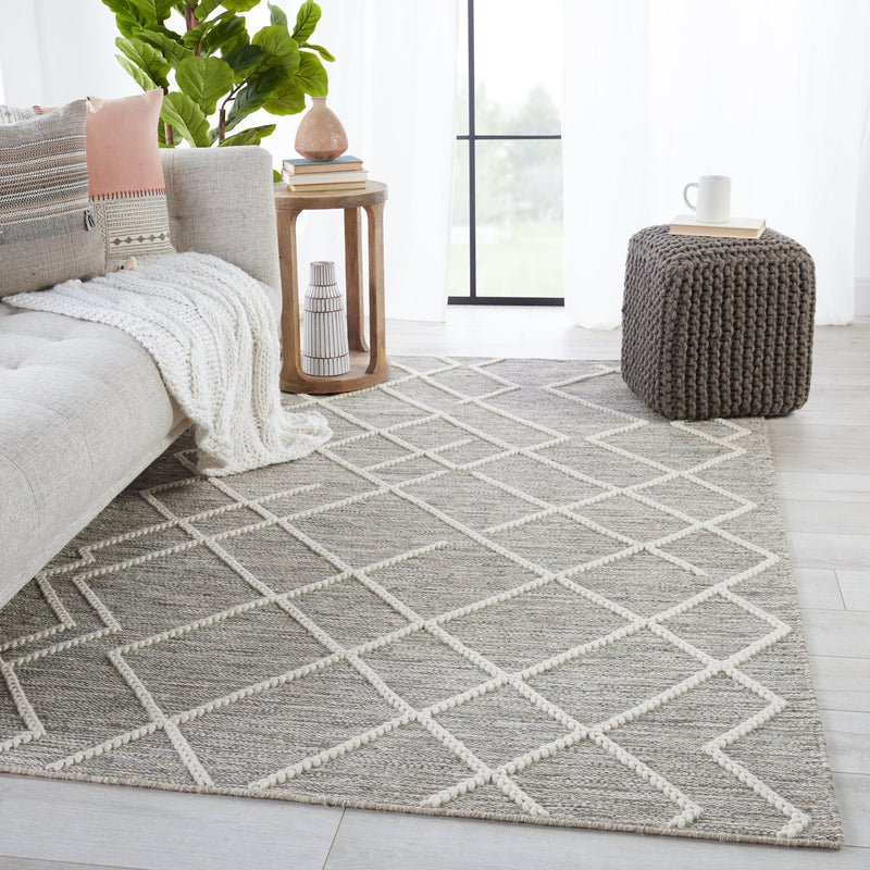 Moab Natural Geometric Grey & Ivory Rug by Jaipur Living