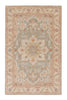 Orleans Handmade Medallion Beige & Blue Area Rug