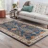 Chambery Handmade Floral Blue & Multicolor Area Rug