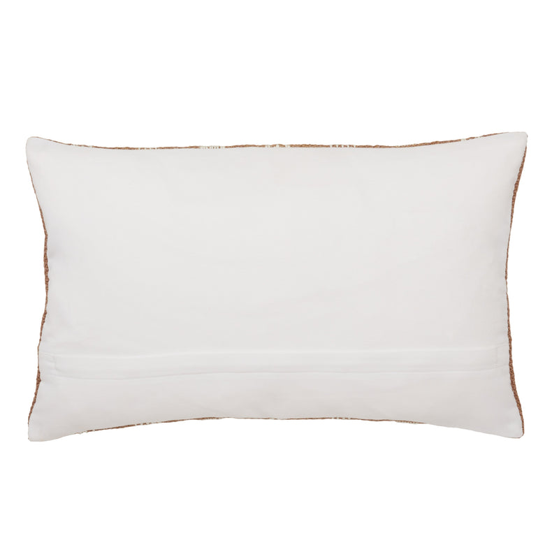 Pampas Papyrus Indoor/Outdoor Gray & Ivory Pillow 2