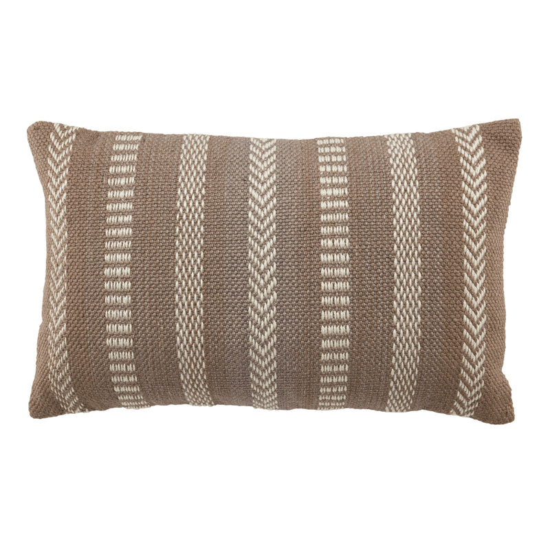 Pampas Papyrus Indoor/Outdoor Gray & Ivory Pillow 1