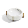 Stahl White Marble Bowl with Gold Stand