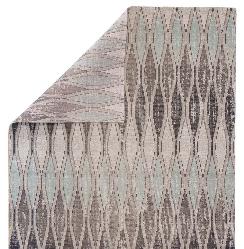 Norwich Indoor/ Outdoor Geometric Gray & Blue Area Rug