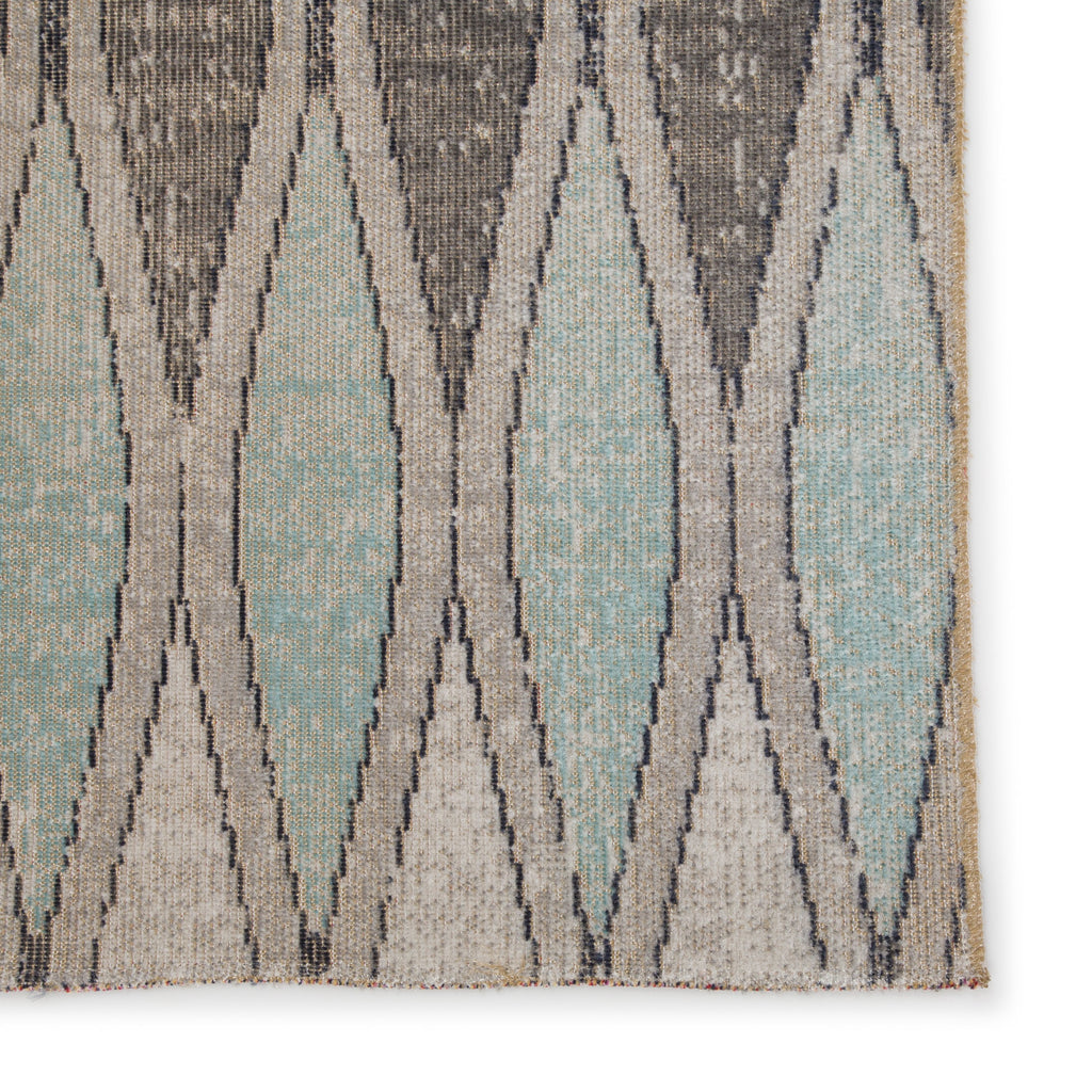 Norwich Indoor/ Outdoor Geometric Gray & Blue Area Rug