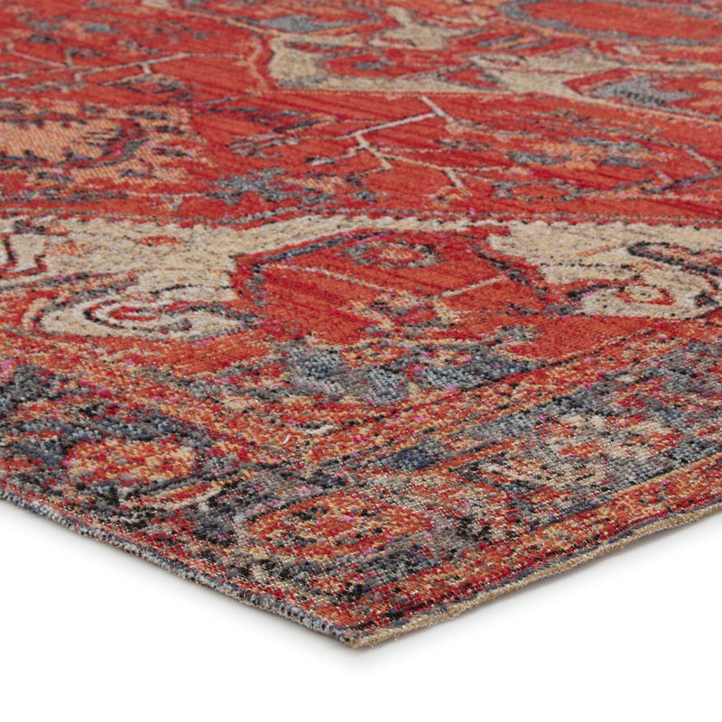 Leighton Indoor/ Outdoor Medallion Red & Blue Area Rug