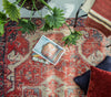 Leighton Indoor/ Outdoor Medallion Red & Blue Area Rug