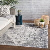 Isolde Indoor/ Outdoor Medallion Gray & Ivory Area Rug