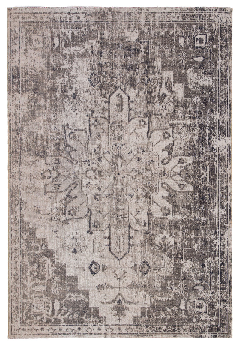 Isolde Indoor/ Outdoor Medallion Gray & Ivory Area Rug