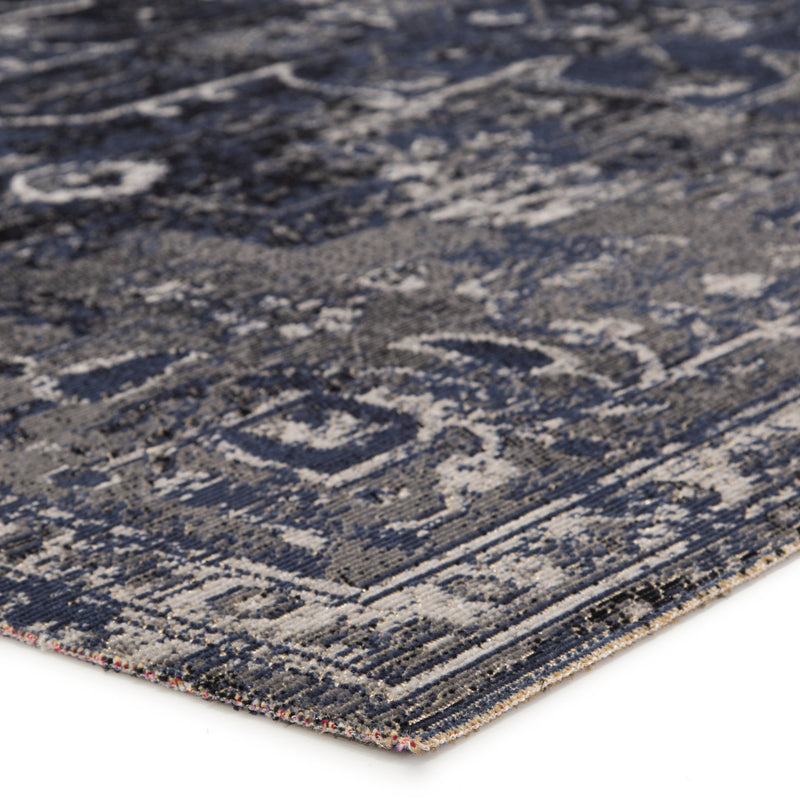 Isolde Indoor/ Outdoor Medallion Blue & Black Area Rug