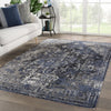 Isolde Indoor/ Outdoor Medallion Blue & Black Area Rug