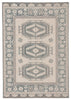 Miner Indoor/ Outdoor Medallion Light Teal & Gray Area Rug