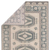 Miner Indoor/ Outdoor Medallion Light Teal & Gray Area Rug