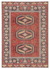 Miner Indoor/ Outdoor Medallion Red & Yellow Area Rug