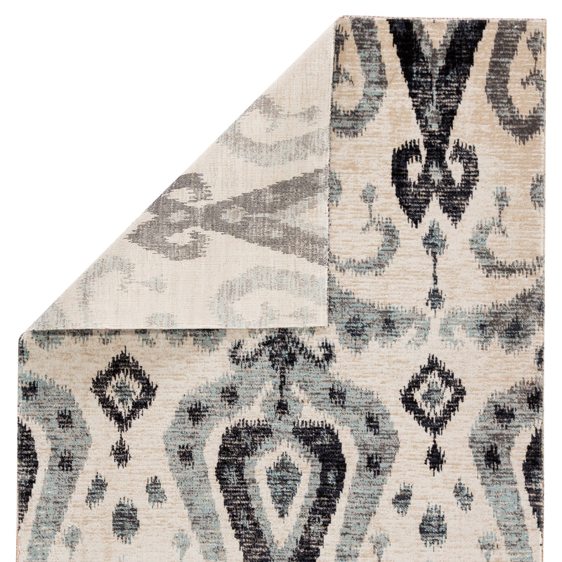 Zenith Indoor/ Outdoor Ikat Blue & Black Area Rug