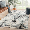 Zenith Indoor/ Outdoor Ikat Blue & Black Area Rug