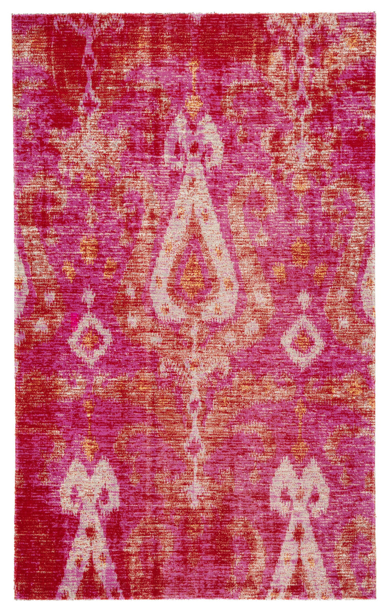 Zenith Indoor/ Outdoor Ikat Pink & Orange Area Rug