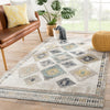 Dez Indoor/ Outdoor Tribal Blue & Yellow Area Rug