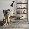 Dez Indoor/ Outdoor Tribal Blue & Orange Area Rug