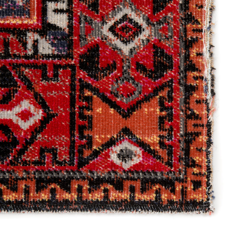 Paloma Indoor/ Outdoor Tribal Red & Black Area Rug