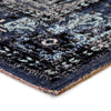 Westlyn Indoor/ Outdoor Medallion Black & Blue Area Rug