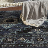 Westlyn Indoor/ Outdoor Medallion Black & Blue Area Rug