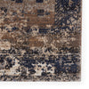 Belfast Indoor/Outdoor Medallion Taupe & Dark Blue Rug