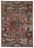 Ansilar Indoor/Outdoor Medallion Orange & Blue Rug