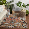 Ansilar Indoor/Outdoor Medallion Orange & Blue Rug