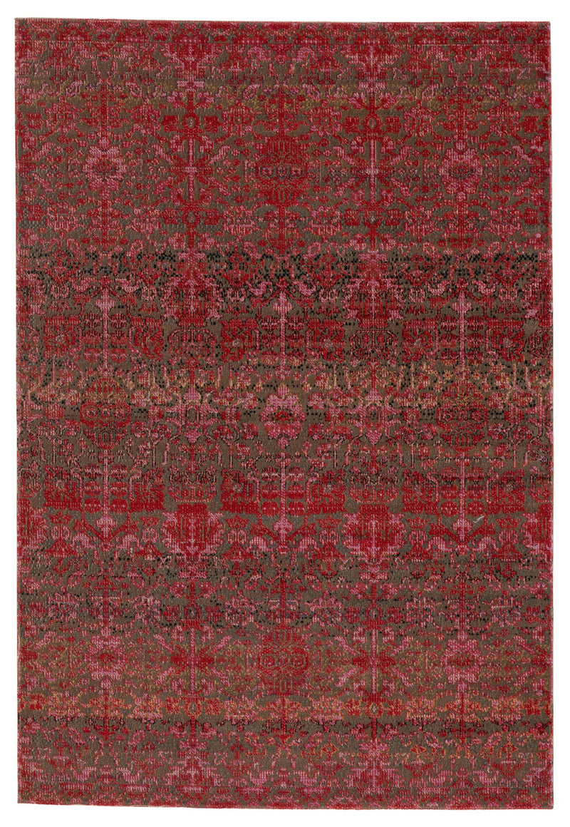 Bodega Indoor/Outdoor Trellis Red & Taupe Rug