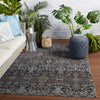 Bodega Indoor/Outdoor Trellis Dark Blue & Taupe Rug