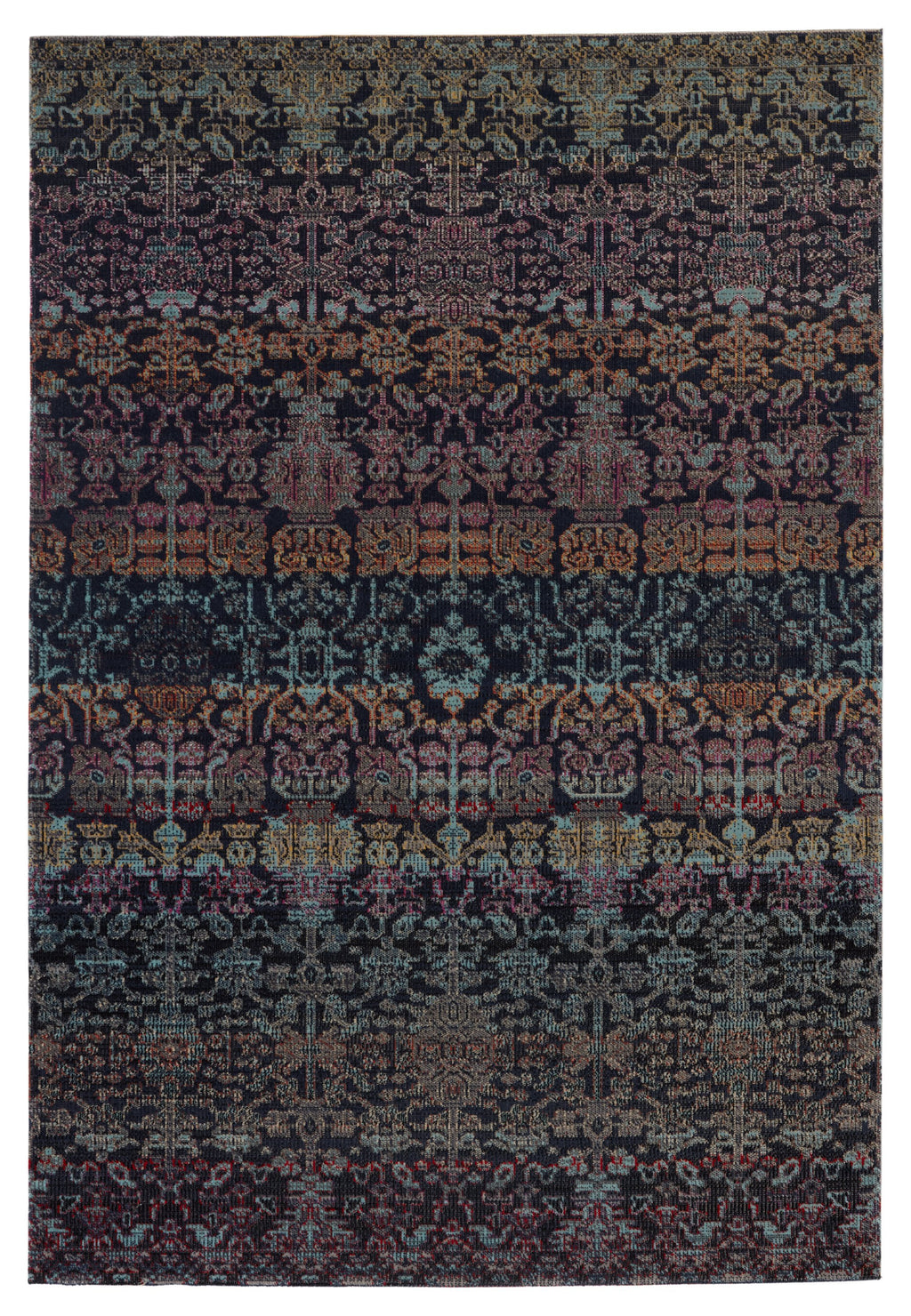 Bodega Indoor/Outdoor Trellis Dark Blue & Multicolor Rug