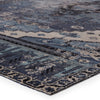 Cicero Indoor/Outdoor Medallion Rug in Blue & Gray