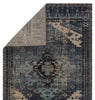 Cicero Indoor/Outdoor Medallion Rug in Blue & Gray