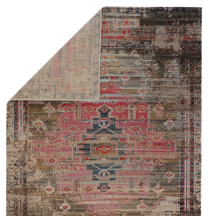 Cicero Indoor/Outdoor Medallion Pink & Taupe Rug