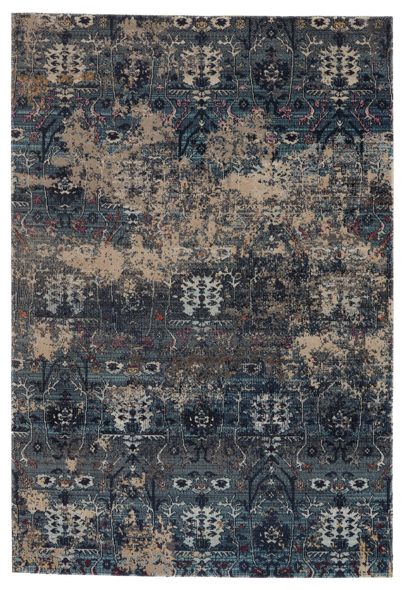 Genesee Indoor/Outdoor Trellis Blue & Beige Rug